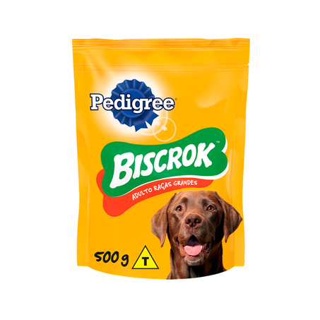 Biscoito Para Cães Adultos Pedigree Biscrok Raças Grandes 500G
