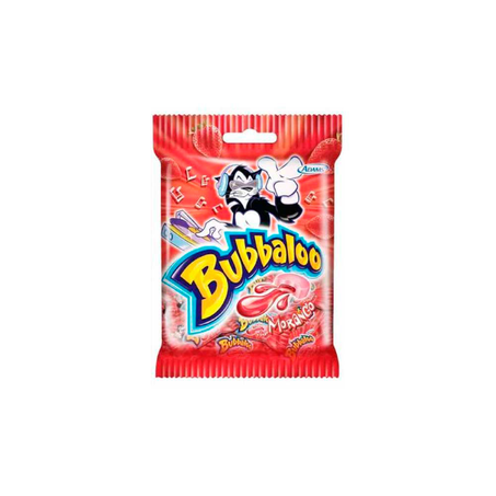 Goma de Mascar Bubbaloo Morango Pacote com 10 Unidades de 5G