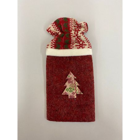 ENFEITE NATAL MASTER SACO DE JUTA VERMELHO WF1117 