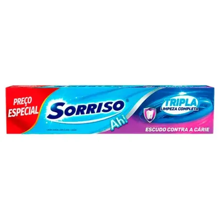 Creme Dental Sorriso Tripla Limpeza 180g