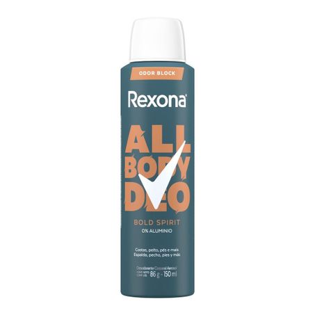 DESODORANTE REXONA AEROSOL ALL BODY BOLD SPIRIT 150ML