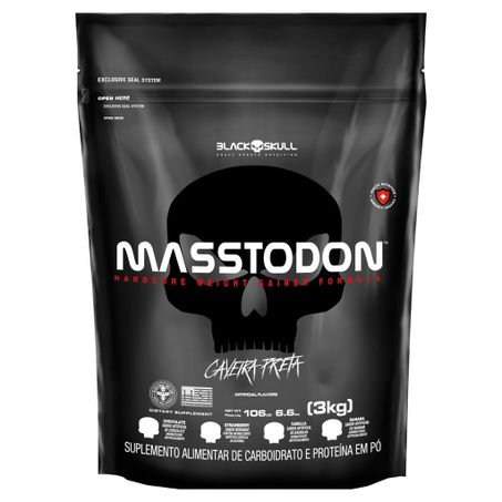 SUPLEMENTO EM PÓ BLACK SKULL MASSTODON BAUNILHA 3KG