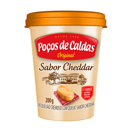 Requeijão cheddar poços de caldas 200g