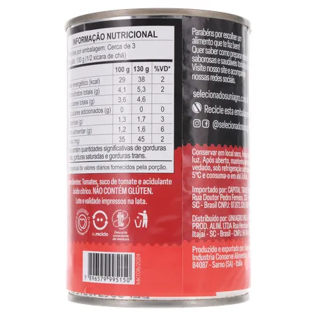 Tomate Pelado Uniagro Lata 240G 360-18