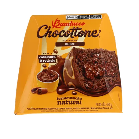 Panettone Bauducco Mousse de Chocolate Caixa 450gr