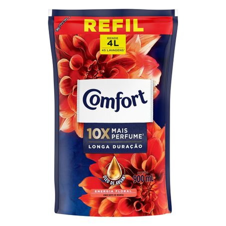 Amaciante comfort energia floral refil 900ml