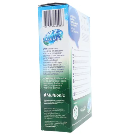 Detergente em Pó Unik Para Máquina de Lavar Louça Limão Embalagem 1KG 360-11