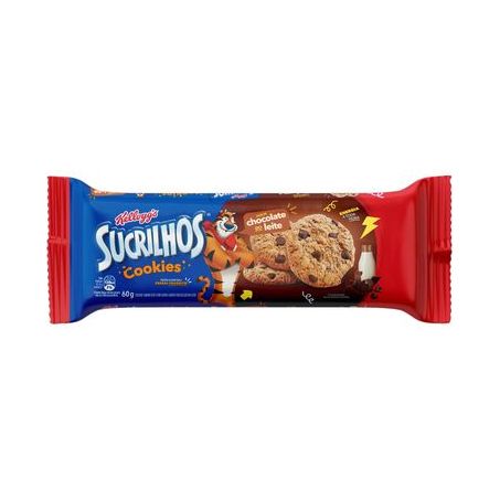 BISC COOKIES SUCRILHOS 60G CHOCOLATE AO LEITE