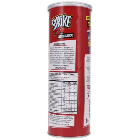 SALGADINHO BATATA STRIKE CHURRASCO POTE 90G 360-16
