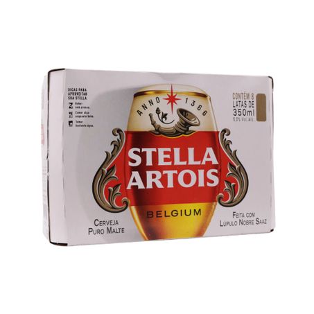 Cerveja stella artois 350ml c/8 und 360-57