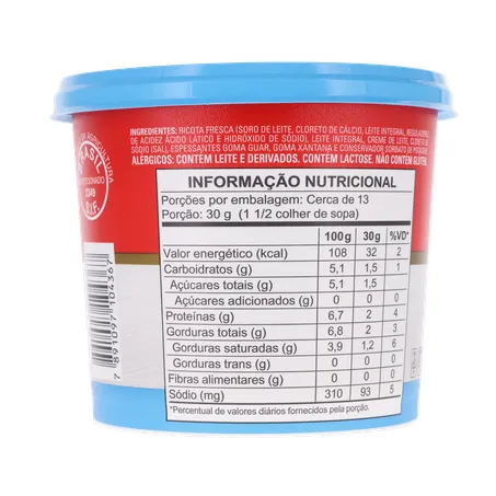Creme De Queijo Ricota Light President 380G 360-16