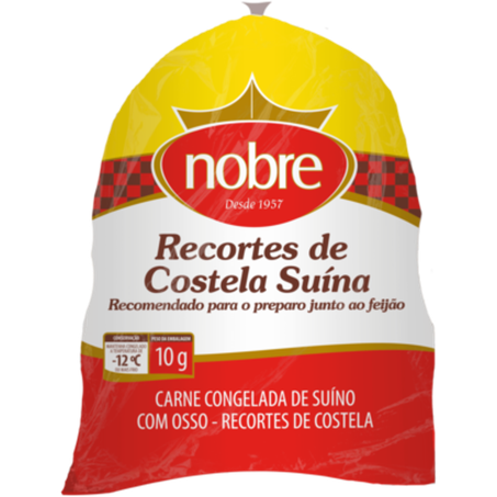 RECORTES DE COSTELA SUÍNA CONGELADO NOBRE PACOTE KG