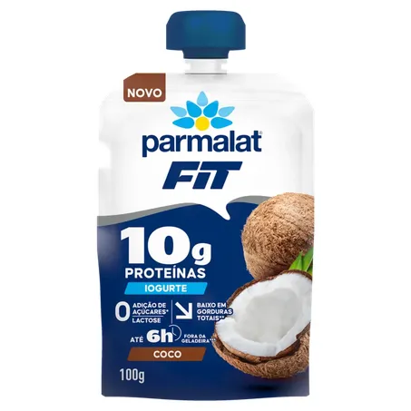 Iogurte pouch coco parmalat fit 100g