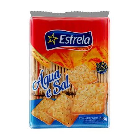Biscoito água e sal estrela 400g