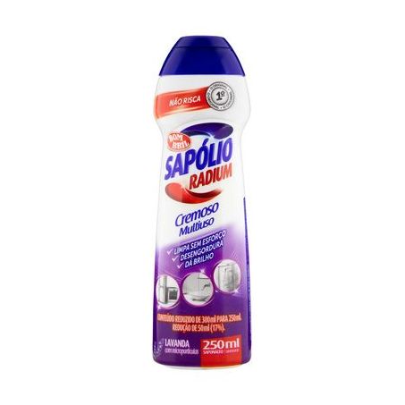 Saponáceo Sapólio Radium Não Risca Multiuso Cremoso Frasco 250ml