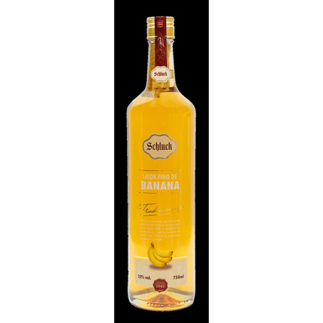 Licor de Banana Schluck Creme Garrafa com 750Ml 