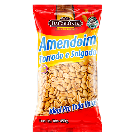 Amendoim dacolonia 450g torrado e salgado s/pele