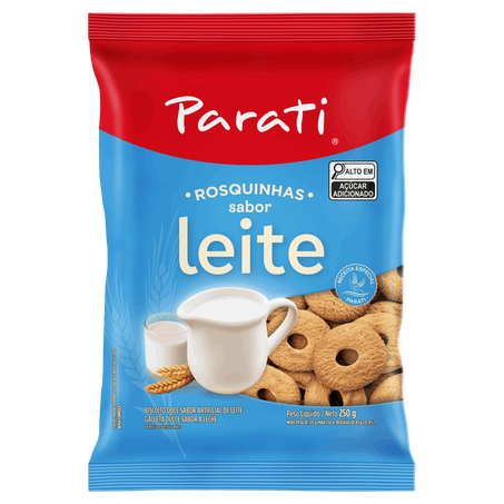 Biscoito Doce Sabor Parati Leite Pacote 250gr