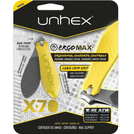 Cortador unha unhex x-70 amarelo un