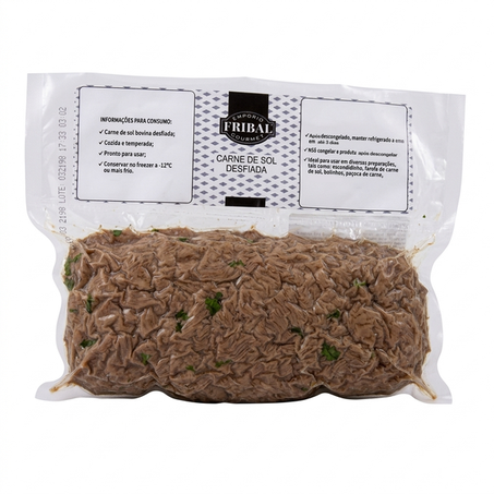 Fribal Carne De Sol Cozida, Temperada E Desfiada Kg Congelada