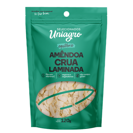 AMÊNDOA UNIAGRO 120GR CRUA LAMINADA