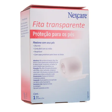 Fita adesiva protetora de pés 3m transpa 360-16