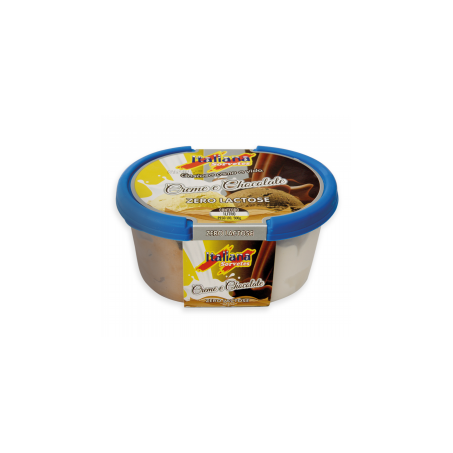 SORVETE ZERO LACTOSE CREME/CHOCOLATE ITALIANA SORVETES 1L