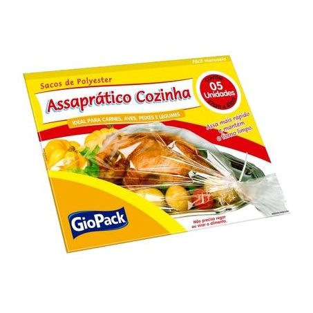 Saco de poliéster para assar giopack assaprático cozinha 33x41cm und