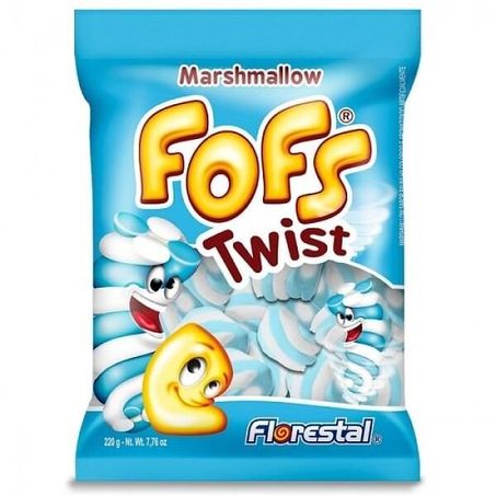 Marshmallows florestal 220g fofs twist azul