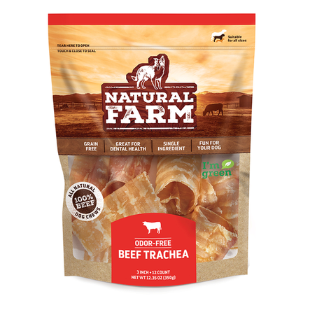 OSSO TRAQUEIA NATURAL FARM BOVINO COM 12 UNIDADES