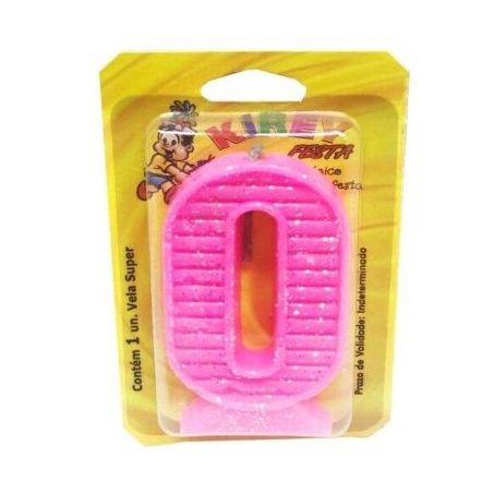 VELA NUMERADA KIREY SUPER ROSA N-0