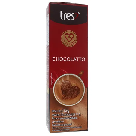 Cápsula 3 Corações Chocolate C/10 110g 360-17