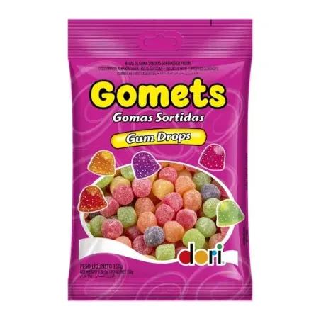 Goma dori gomets sortidas gum drops pacote 150g