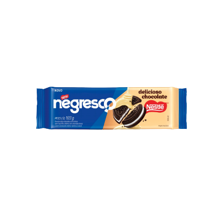 Biscoito Nestlé Negresco Recheado e Coberto Chocolate Branco 103g 
 