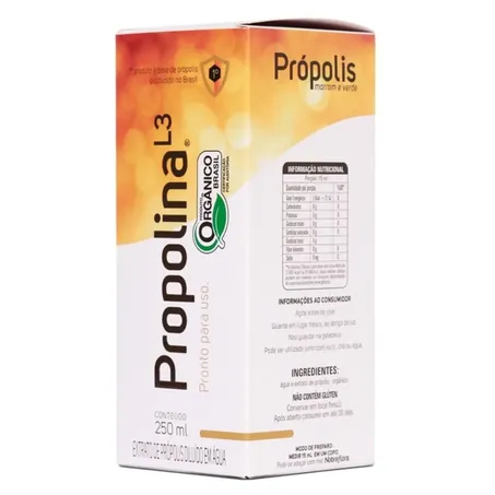 PROPOLINA MARROM E VERDE L3 ORGANICA 250ML BREYER