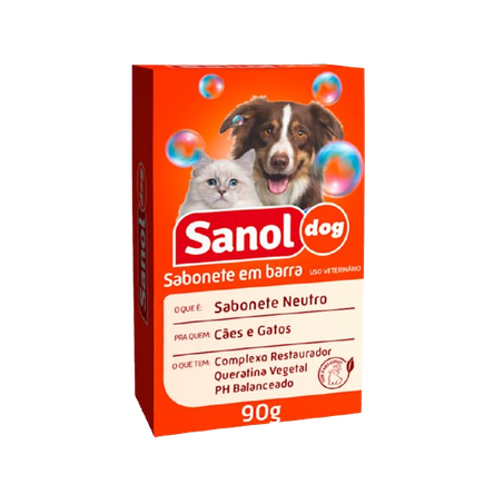 SABONETE EM BARRA DOG NEUTRO SANOL 90 G           