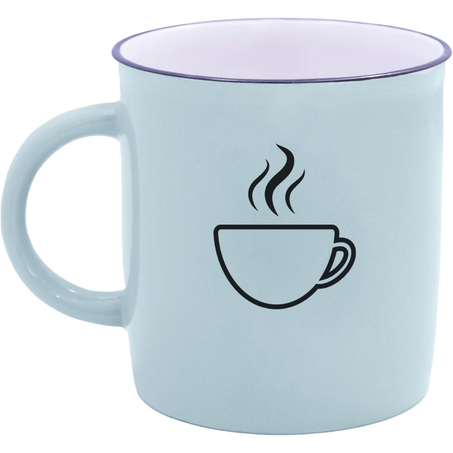 Caneca Mundiart 210ml - Cerâmica - Azul - Ref. BE00192
