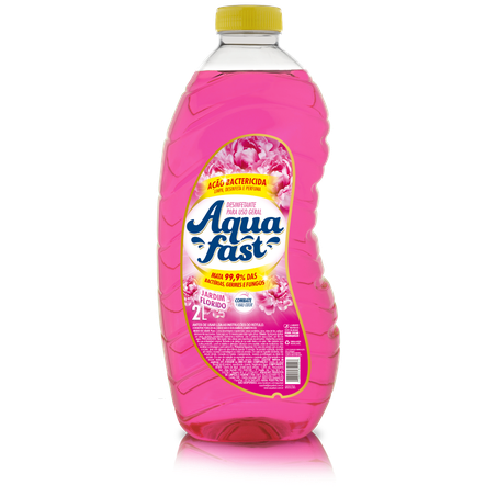 DESINFETANTE AQUA FAST JARDIM FLORIDO ROSA 2L