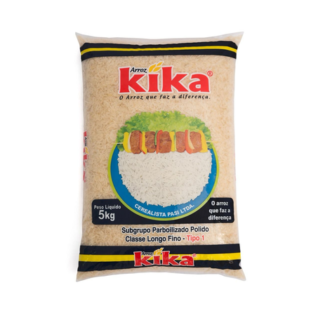 Arroz Kika Parboilizado Pacote 5Kg