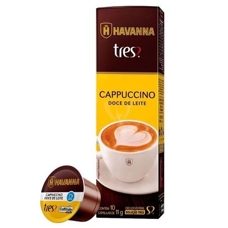 Café 3 corações tres cappuccino doce de leite havanna 110g c/ 10 cápsulas