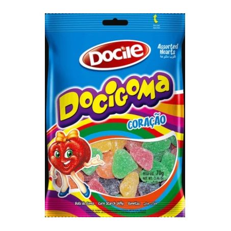 Bala Docile Docigoma Coração Sortidos Pacote 190g 