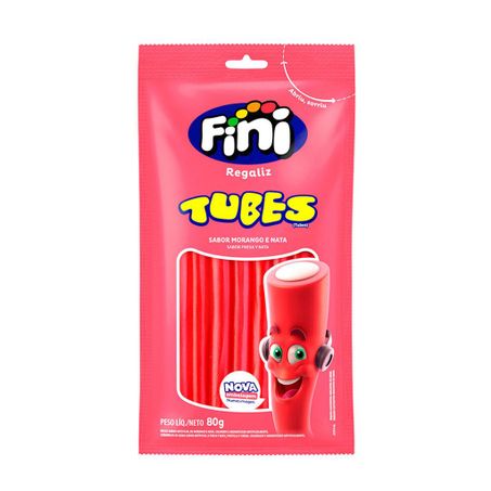 BALA FINI TUBES MORANGO 80G