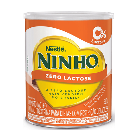 LEITE EM PÓ ZERO LACTOSE 380G NINHO
