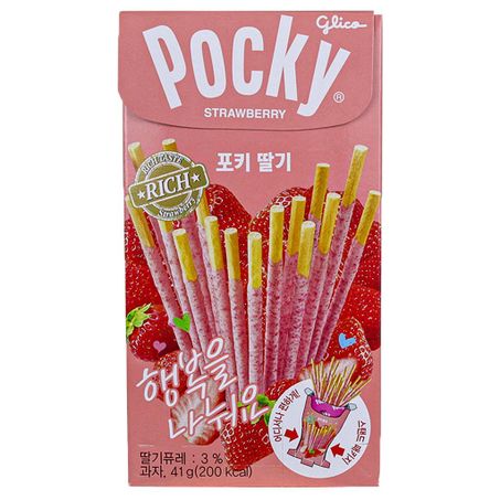 BISCOITO POCKY MORANGO 41G