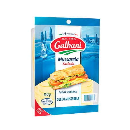 Queijo fatiado galbani 150g mussarela