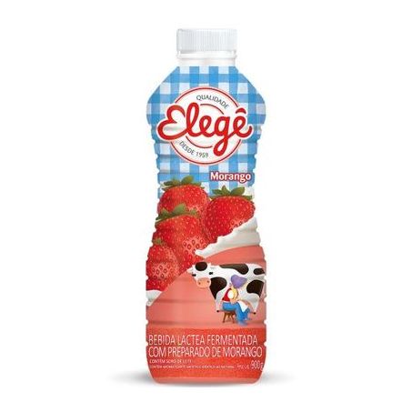 Bebida Láctea Elegê Morango Garrafa 900G