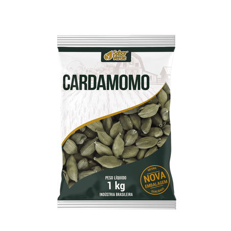 Cardamomo Grão 1 Kg Sabor Verde