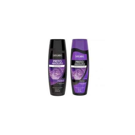 KIT VINI LADY SHAMPOO 330 + COND 310 PRETO ABSOLUT