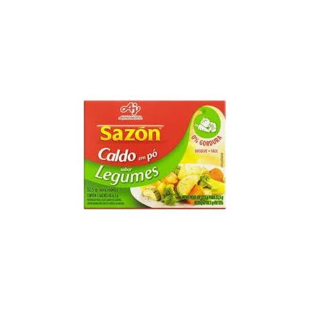 Caldo em Pó Sazón Legumes Sachê 6.5gr - Caixa com 5un - 32.5gr