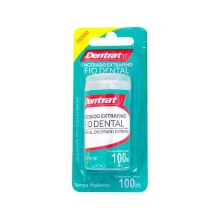 Fio Dental Encerado Extrafino Dentrat 100m